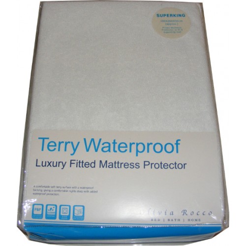 thumbnail image 2 of Super King Terry Mattress Protector – Waterproof, Washable & Hypoallergenic (Bluemoon Bedding) 2 of 6